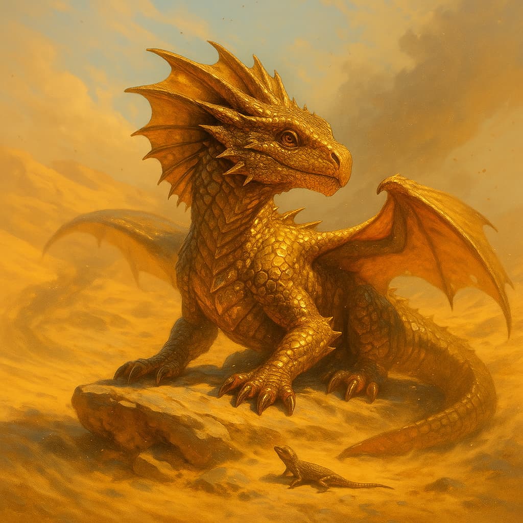 Brass Dragon Wyrmling